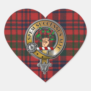 Sticker Cœur Ross Tartan & Badge