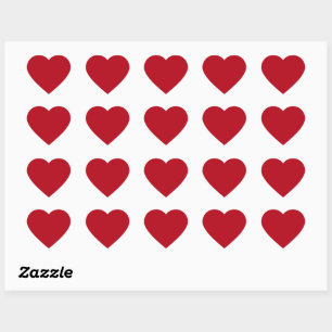 Sticker Cœur Rouge paprika clair