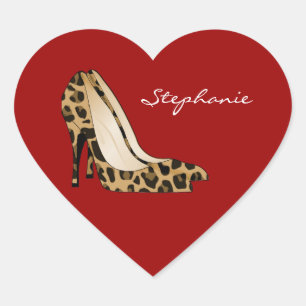 Sticker Coeur Rouge & talons Stiletto