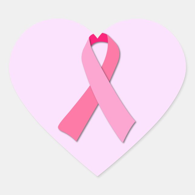 Sticker Cœur Ruban rose (Devant)
