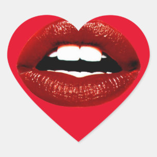 Sticker Cœur Ruby Red Lips