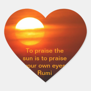 Sticker Cœur Rumi Louez le soleil