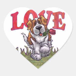 Sticker Cœur Saint-Bernard Valentin