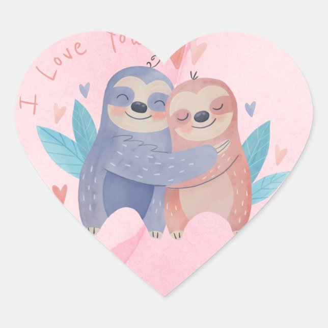 Sticker Cœur Saint Valentin (Devant)