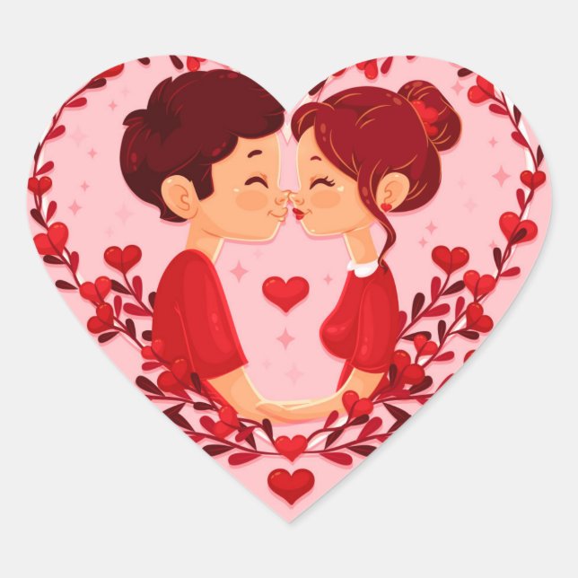 Sticker Cœur Saint Valentin (Devant)