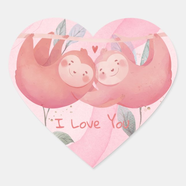 Sticker Cœur Saint Valentin (Devant)