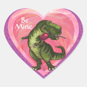 Sticker Cœur Saint Valentin Tyrannosaurus