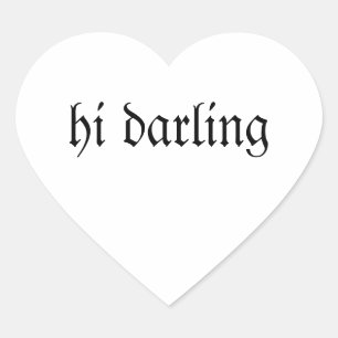 Sticker Cœur salut chéri