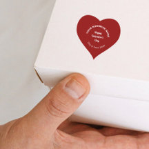Salutation de Saint-Valentin sur l'autocollant Red