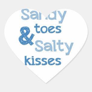 Sticker Cœur Sandy Toes Salty Baisers