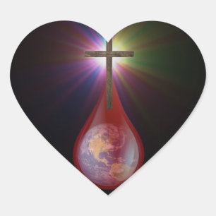Sticker Cœur Sang de Jésus