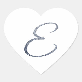 Sticker Cœur Sceau d'enveloppe élégant en lettres E monogramme 