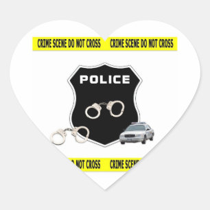 Sticker Cœur Scène du crime