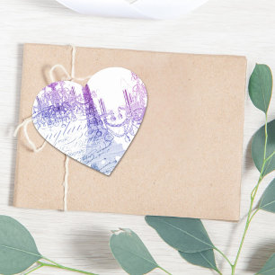 Sticker Cœur scripts chandelier violet tour eiffel paris