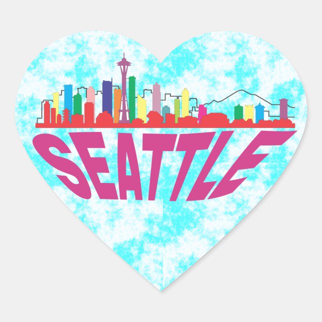 Sticker Cœur Seattle (Devant)