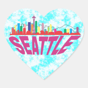 Sticker Cœur Seattle