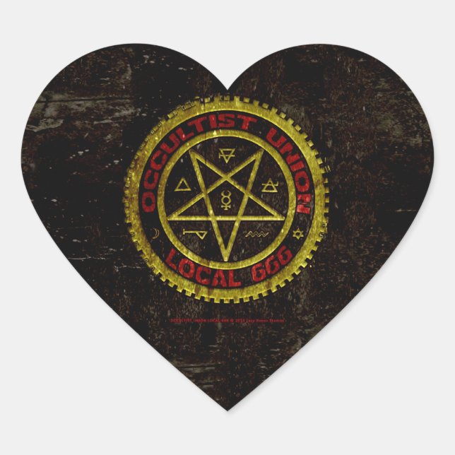 STICKER CŒUR SECTION LOCALE DU SYNDICAT D'OCCULTIST 666    019 (Devant)
