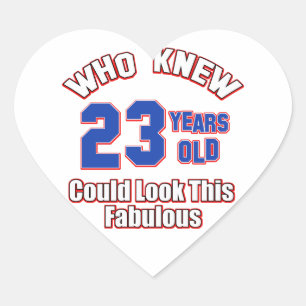 Sticker Cœur sembler de 23 ans fabuleux