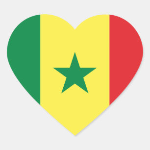 Sticker Cœur sénégal