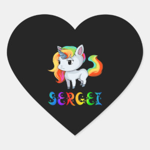 Sticker Cœur Sergei Unicorn
