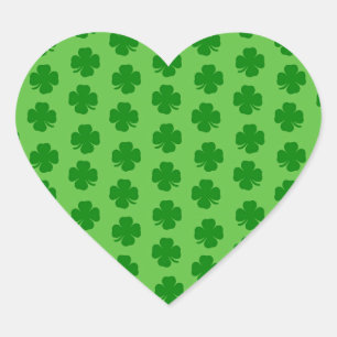 Sticker Cœur Shamrocks, Bonne Saint Patrick !