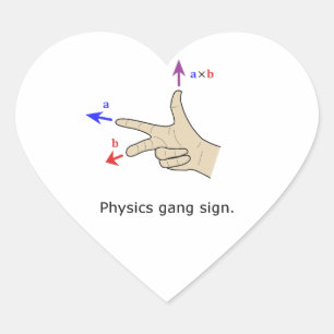 Sticker Cœur Signe de bande de physique de produit croisé de