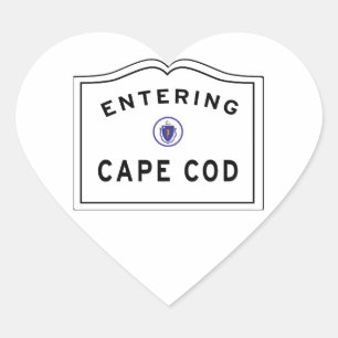 Sticker Cœur Signe entrant de Cape Cod mA