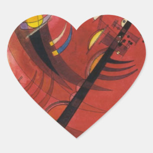 Sticker Cœur Simulation interne peinture Abstraite