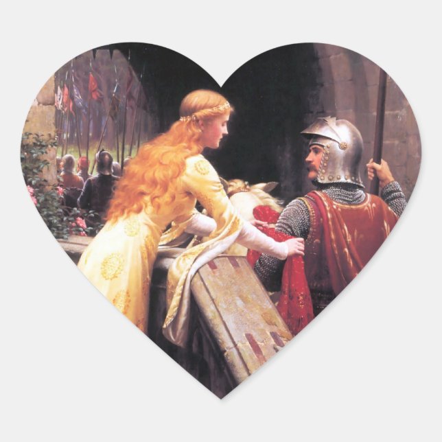 Sticker Cœur Sir Lancelot et Guinevere sur les escaliers (Devant)