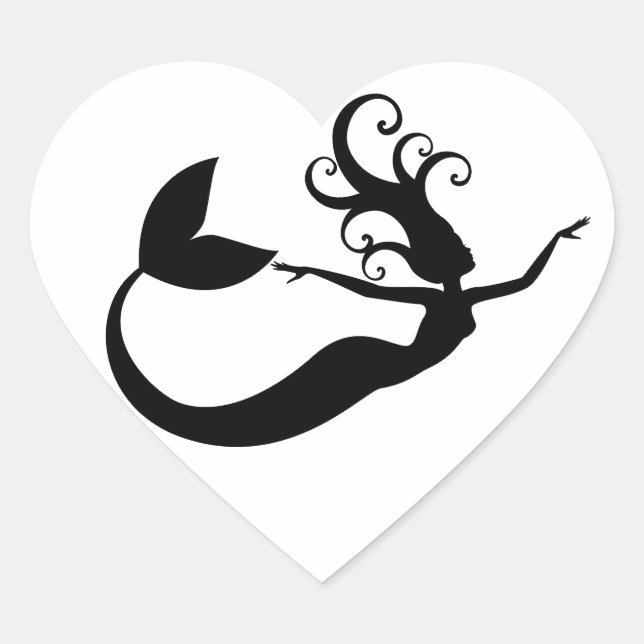 Sticker Cœur Sirène (Devant)