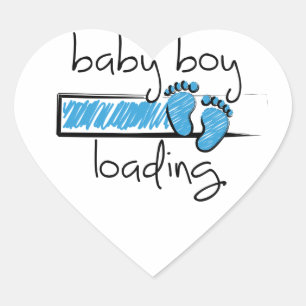 Sticker Cœur Slogan Baby Boy est un loading. enfant