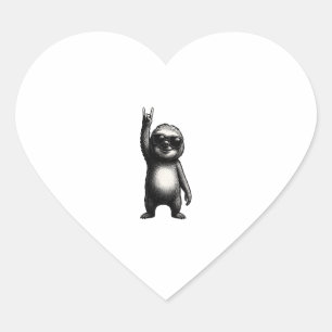 Sticker Cœur Sloth Rocking Dance