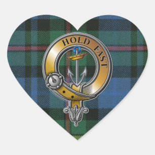 Sticker Cœur Smith Tartan & Badge