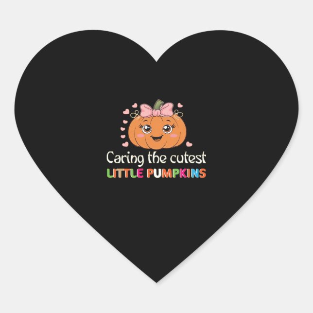 Sticker Cœur Soin mignon pour la petite infirmière Citrouille l (Devant)