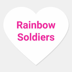 Sticker Cœur Soldats de l'arc-en-ciel Droits des homosexuels Ha