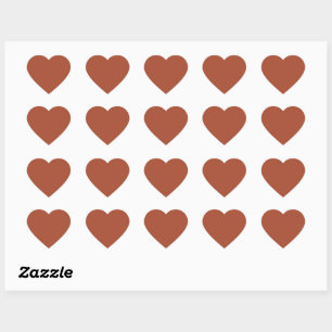 Sticker Cœur Solide Burnt Orange