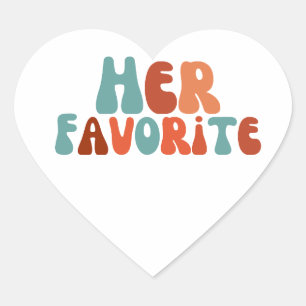 Sticker Cœur Son Mariage Super et coloré favori Rétro
