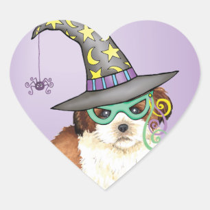 Sticker Cœur Sorcière de Shih Tzu