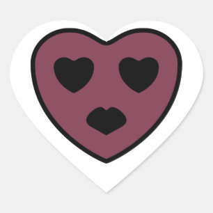 Sticker Cœur Sortie visage coeur