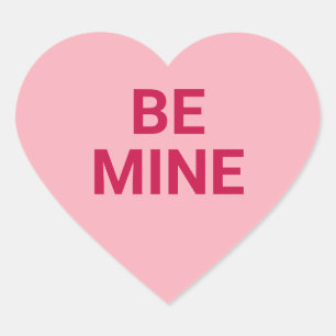 Sticker Cœur Soyez la conversation de la Saint Valentin rose mi