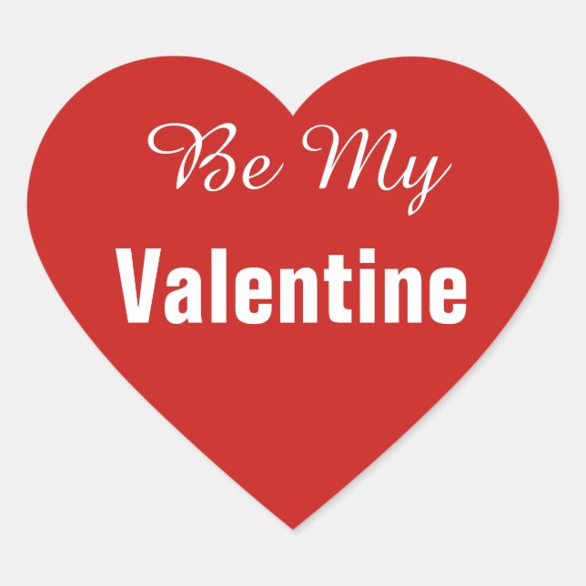 Sticker Cœur Soyez mon ticker de coeur Valentine (Devant)