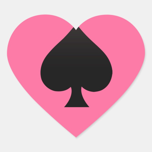 Sticker Cœur Spade - Costume de cartes Icône (Devant)