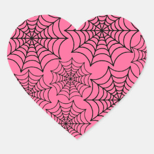 Sticker Cœur Spider Web