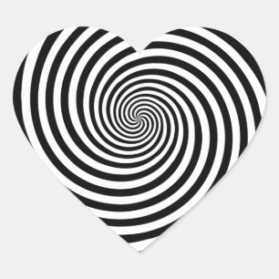 Sticker Cœur Spirale hypnotique