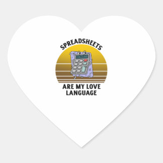 Sticker Cœur Spreadsheets are my love language
