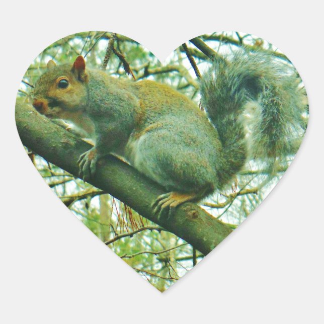 Sticker Cœur Squirl dans du fumier bleu light (Devant)