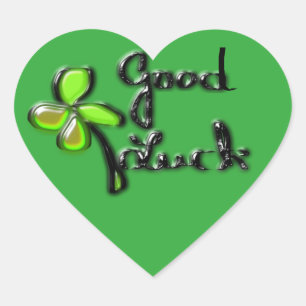Sticker Cœur St. Patrick's Day ‎ trèfle à quatre feuilles