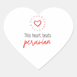 Sticker Cœur Sticker: This heart beats peruvian
