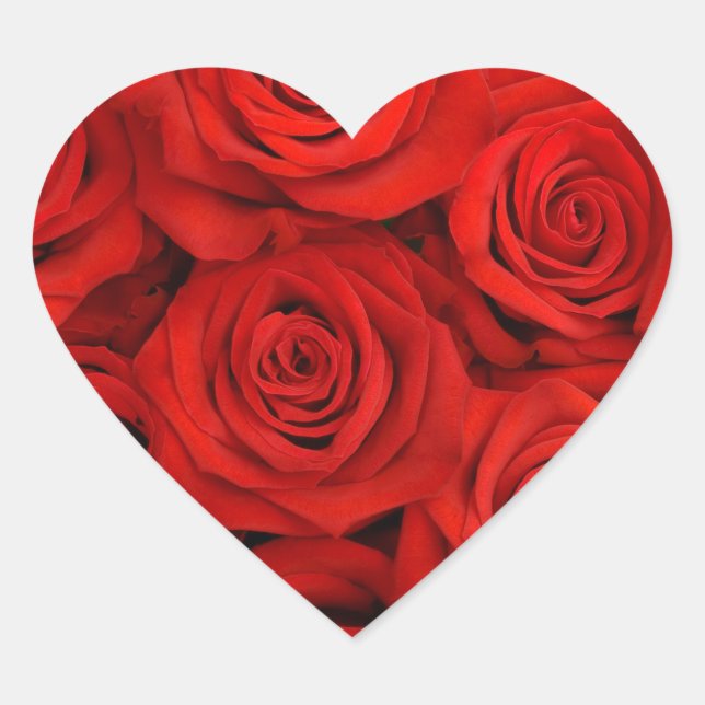 Sticker Cœur Stickers-Roses rouges (Devant)