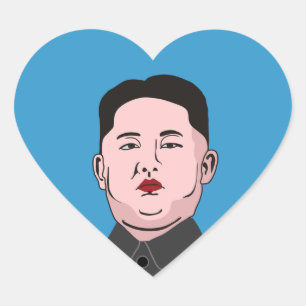 Sticker Cœur Stolid Kim Jong-un